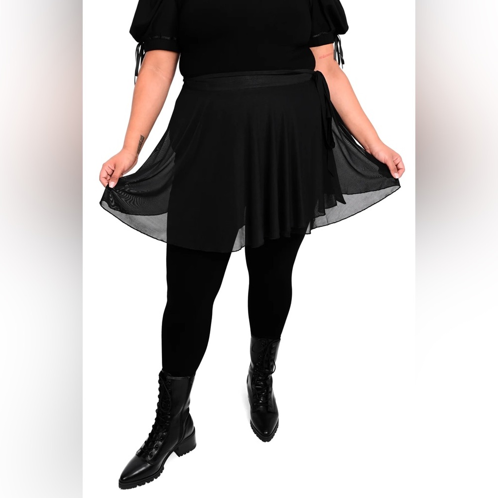 Foxblood mesh skirt